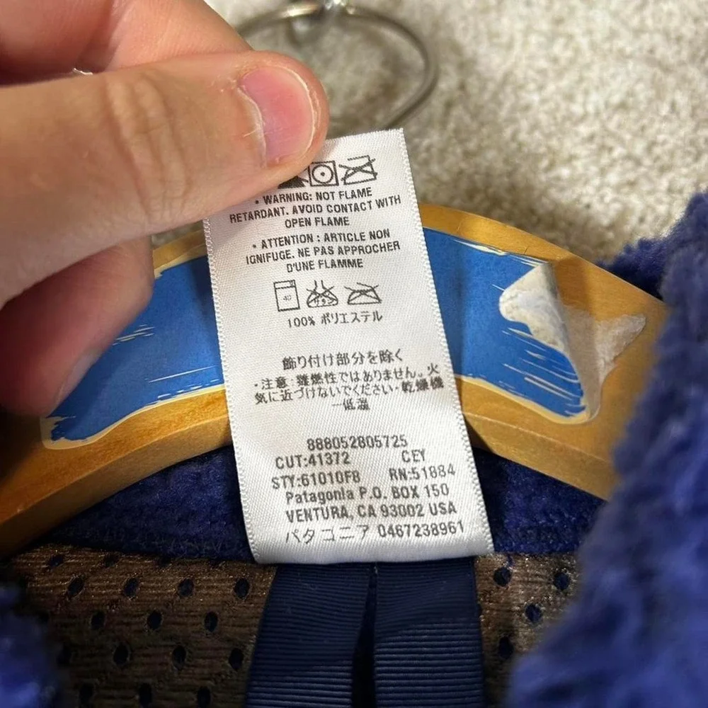 Vintage Toddler 3t Patagonia Retro X Deep Pile blue Sherpa vest